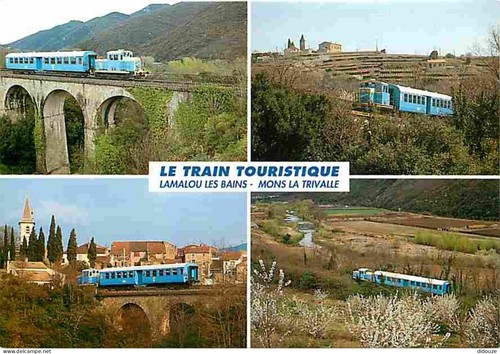Carte postale trains le - postale,