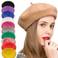 Chapeau béret basque pour femme bonnet rouge noir parisien boina