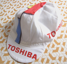 Casquette Cycliste Toshiba années 80'S Vintage vélo Cap retro