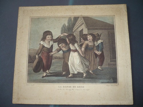 Gravure jeux 1880 danse en - 1880,