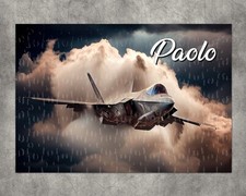 Puzzle Avion de combat personnalisé avec prénom