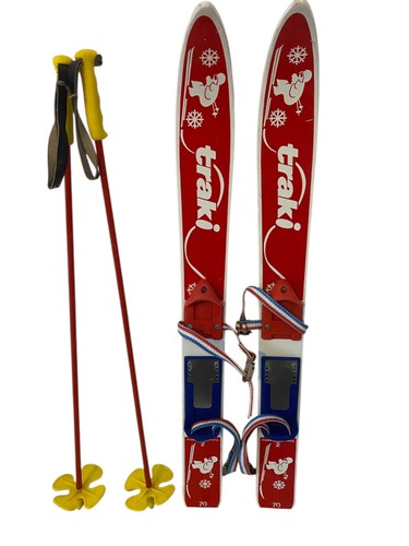 Vintage paire skis - skis, rétro