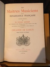 Roland de Lassus mélanges partition ancienne reliée choeur Henry Expert Leduc 