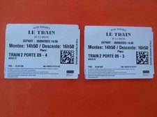 Le train de La Rhune. 2 titres de transport aller retour. Métro, tramway. TBE.