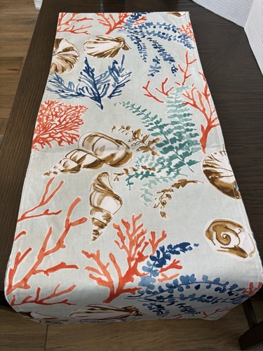 Coastal table runner - table, seashells