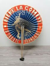 Eventail Bière La Comète  (publicitaire bistrot houblon pernod bière pub berger)