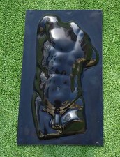 Moule ancien MÂLE sculpture torse béton plâtre décoration murale art D08