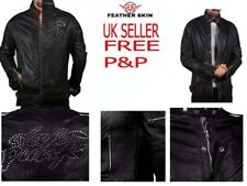 Veste En Cuir Noir Pour Homme Biker Café Racer Daft Punk Electroma