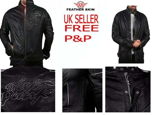 Veste cuir noir pour homme - noir,