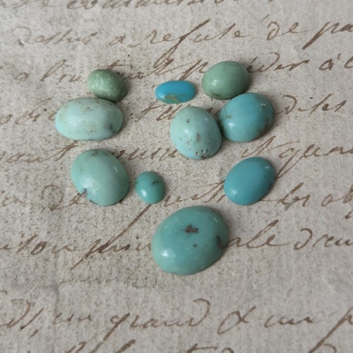 Turquoise cabochons anciens - cabochons,