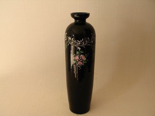 Soliflore verre soufflé noir