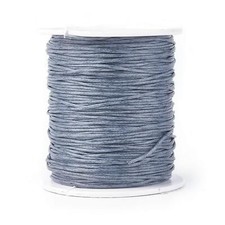 100 Yards Gris 1mm Cordon de Coton Ciré Macramé Cordon de Fil de Perles Cirée...