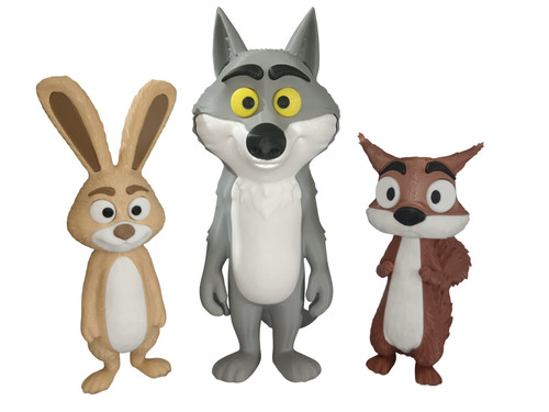 Loup ecureuil lapin pub - loup,
