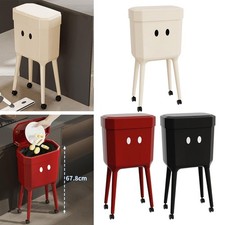 Poubelle de cuisine à pied haut avec couvercle à pression, grande capacité,