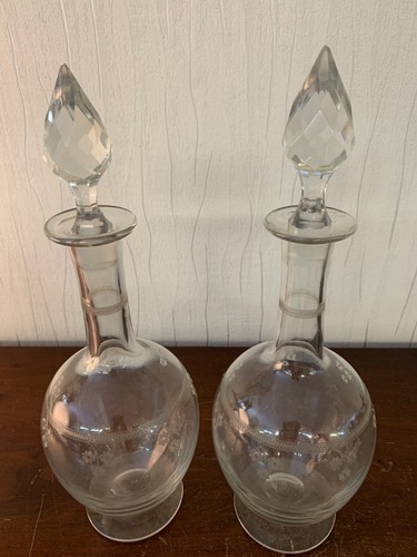 Carafes gravé marguerite - carafes,
