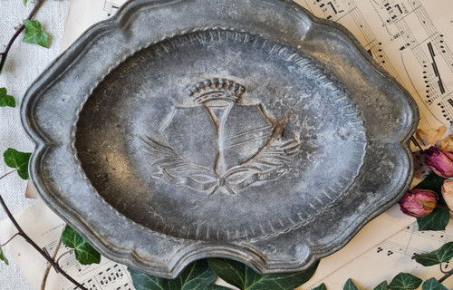 Ancien plat barbe rasage en - plat,