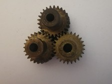 MECCANO LOT DE 3 PIGNONS 25 DENTS 1 TROU DE TARAUDAGE ref25