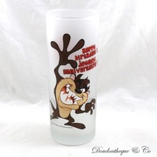 Verre haut Taz AVENUE OF THE STARS Warner Bros Joyeux anniversaire verre tube