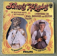 Johnny HALLYDAY Bonnie and Clyde Les Poneyttes 45 tours vinyle