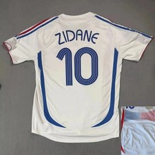 Maillot Football Zinedine Zidane Équipe De France Adulte Enfant Bleu/Blanc N°10