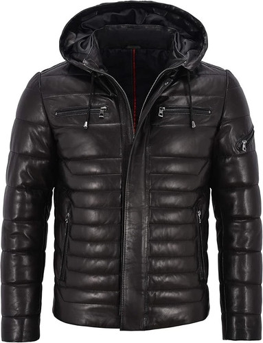 Blouson moto noir élégant - de,