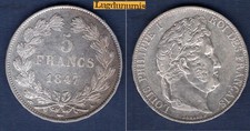 5 Francs Tete Laurée 1847 A TTB +II - Louis Philippe Ier 1830 - 1848 –