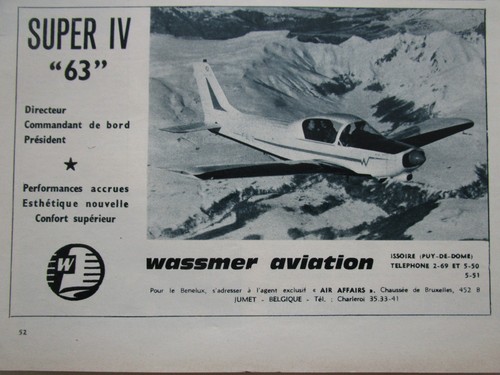 1964 pub wassmer aviation - wassmer,
