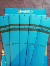 LOT 5 PAQUETS 25 BANDES HAWID fond transparent simple soudure LEUCHTTURM 210x 40