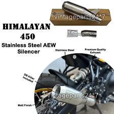 Pour Royal Enfield New Himalayan 450 "Silencieux En Acier Inoxydable Mat"