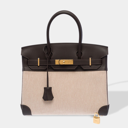Sac hermes birkin - 30, toile