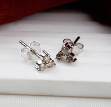 Bougies Diamant Trèfle Clous D'Oreilles 925 Argent Bijoux Cadeau