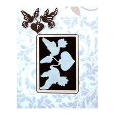 CUTTING DIES 1 MATRICE DE DECOUPE DE COLOMBES ET COEUR SCRAPBOOKING 0016