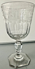 Rare Ancien Verre de Communion Cristal Facettés datée 1838 Époque 19ᵉ Charles X.