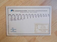 Carton publicitaire présentoir hameçons O. MUSTAD & SÖN - Oslo Norvège (n°10)