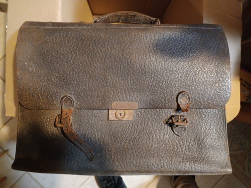 Sac école ancien cuir - sac,
