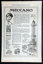 1920 Meccano Vintage Print AD