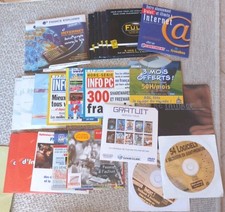 Lot D'anciens CD-ROM Kit De Connexion Internet Et Autres Logiciel. Collection 