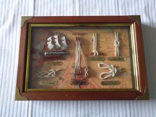 TABLEAU CADRE NOEUD DE MARIN CORD BATEAU VINTAGE