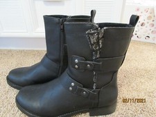 SPORTO® SHEILA Water-Repellant Moto Boots Black 8.5 EXCELLENT COND.WORN ONCE