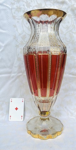 Moser enamelled gold gilt - enamelled,