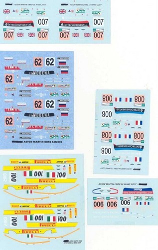 Lot divers decals aston - divers, 1/43
