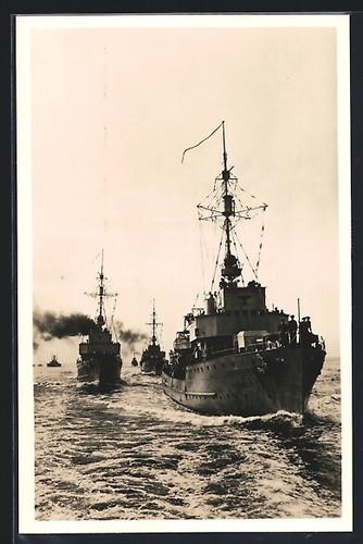 Ansichtskarte minensuchboot - ak,