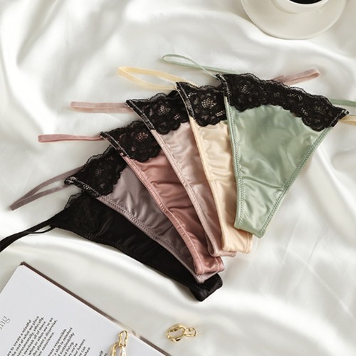 Pantalon sexy dentelle satin - , t