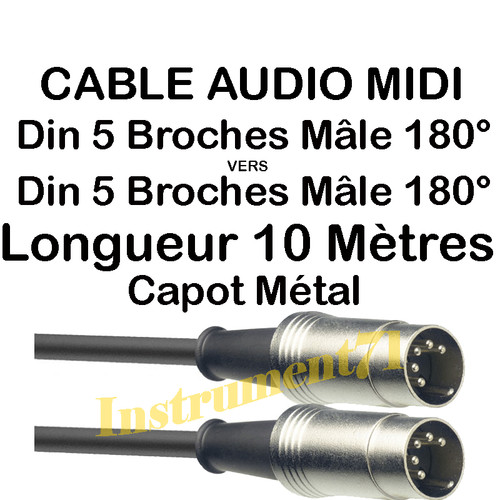 Câble midi din - 5, broches