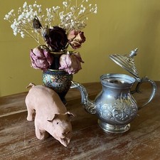 Théière en métal argenté