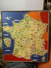 carte de France Superbe puzzle Automobile departements 1950’s