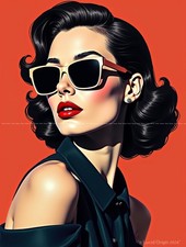 Affiche A4 Femme Pop Art Chic