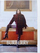 Women Fashion High heels Handbag Shoes Long Leg Print Ad BURBERRY .