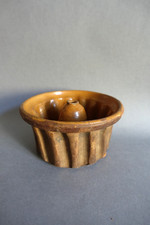 Poterie de Soufflenheim moule en terre cuite vernissée fond plat XIXème