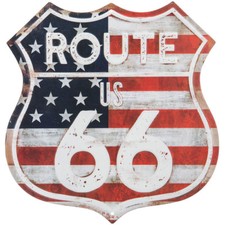 Route 66 Shield American Flag